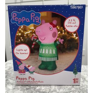Peppa Pig 3 FT LED Inflatable Green Dress Christmas Yard Decor Airblown Blow-Up